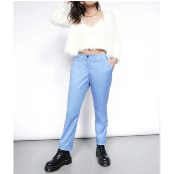 Wildfang The Essential Trouser in Periwinkle Blue Size 10 - Picture 3 of 11